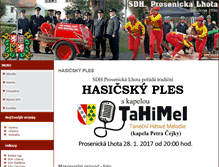 Tablet Screenshot of hasici.prosenickalhota.cz